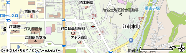岩手県奥州市江刺六日町周辺の地図