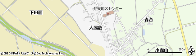 秋田県湯沢市森（大屋敷）周辺の地図