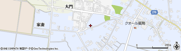 秋田県羽後町（雄勝郡）貝沢（礼仏）周辺の地図