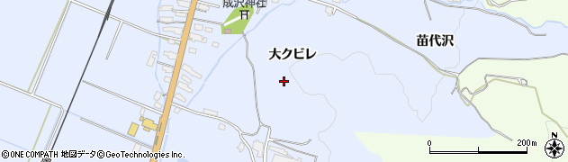 秋田県湯沢市成沢大クビレ周辺の地図
