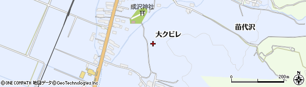 秋田県湯沢市成沢周辺の地図