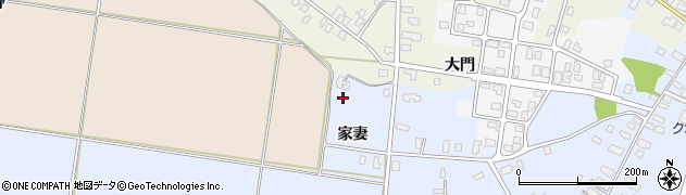 秋田県羽後町（雄勝郡）貝沢（家妻）周辺の地図