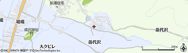 秋田県湯沢市岩崎（苗代沢）周辺の地図