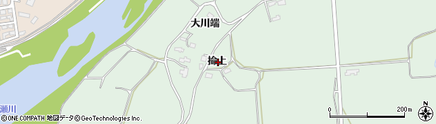 秋田県横手市増田町熊渕掵上周辺の地図