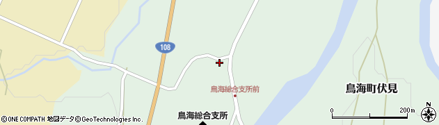 秋田県由利本荘市鳥海町伏見赤渋62周辺の地図