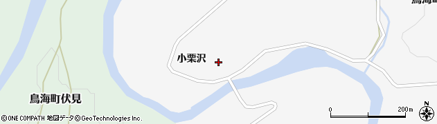 秋田県由利本荘市鳥海町栗沢（御嶽ノ越）周辺の地図