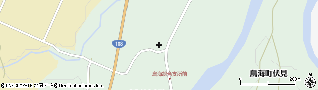 秋田県由利本荘市鳥海町伏見赤渋43周辺の地図