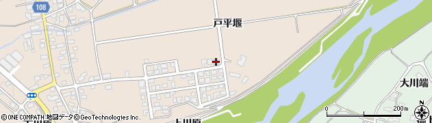 秋田県横手市増田町増田戸平堰114周辺の地図