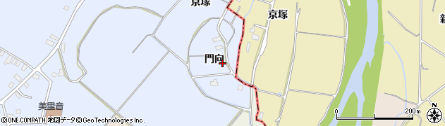 秋田県羽後町（雄勝郡）貝沢（門向）周辺の地図