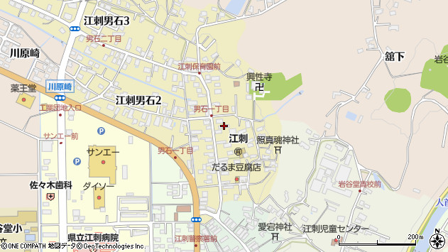 〒023-1121 岩手県奥州市江刺男石の地図