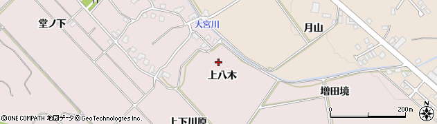 秋田県横手市増田町八木上八木周辺の地図