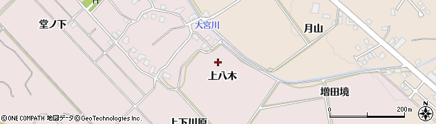秋田県横手市増田町八木（上八木）周辺の地図