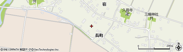秋田県羽後町（雄勝郡）杉宮（長町）周辺の地図
