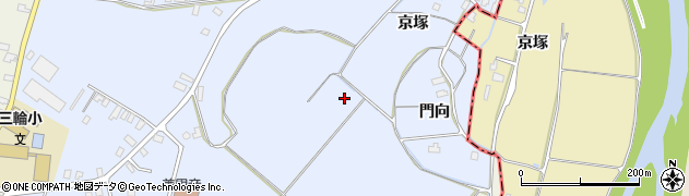 秋田県羽後町（雄勝郡）門向周辺の地図