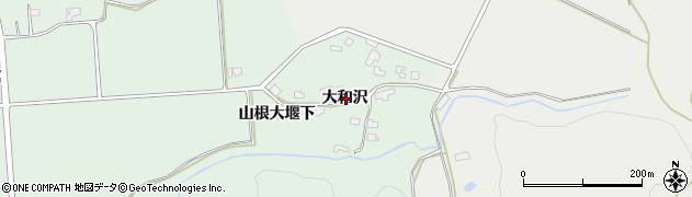 秋田県横手市増田町熊渕大和沢周辺の地図