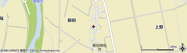秋田県湯沢市八幡（新田）周辺の地図