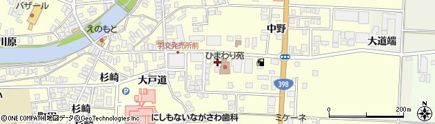 秋田県雄勝郡羽後町西馬音内中野52周辺の地図