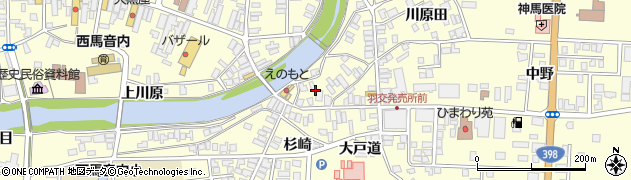 秋田県羽後町（雄勝郡）西馬音内（橋場）周辺の地図