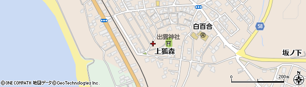 秋田県にかほ市象潟町上狐森周辺の地図