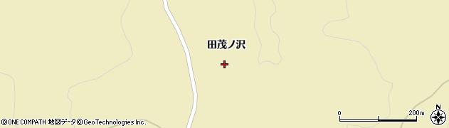 秋田県羽後町（雄勝郡）軽井沢（田茂ノ沢）周辺の地図