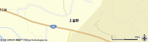 秋田県横手市増田町吉野上吉野周辺の地図