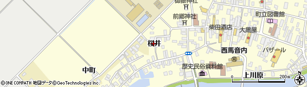 秋田県羽後町（雄勝郡）西馬音内（桜井）周辺の地図