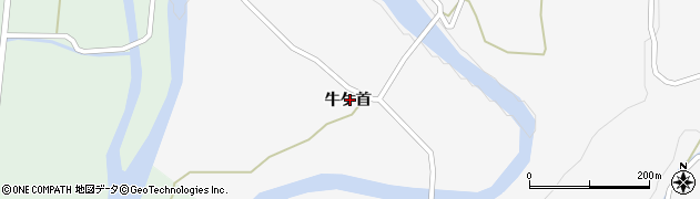 秋田県由利本荘市鳥海町栗沢（牛ケ首）周辺の地図