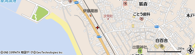 秋田県にかほ市象潟町上狐森6-8周辺の地図
