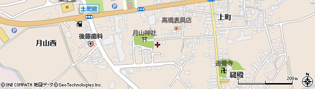 秋田県横手市増田町増田月山周辺の地図