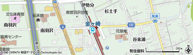 金ヶ崎駅周辺の地図