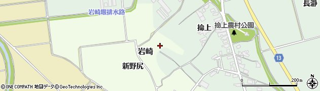 秋田県湯沢市岩崎（野尻）周辺の地図