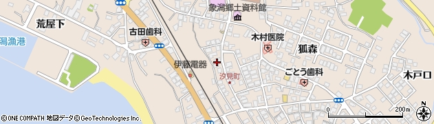 秋田県にかほ市象潟町浜山周辺の地図