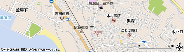 秋田県にかほ市象潟町（浜山）周辺の地図