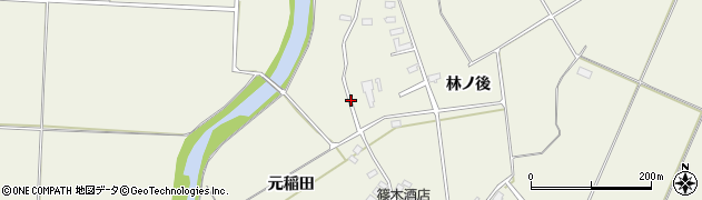 秋田県羽後町（雄勝郡）杉宮（元稲田）周辺の地図