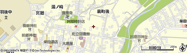 秋田県羽後町（雄勝郡）西馬音内（裏町）周辺の地図
