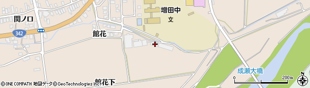 秋田県横手市増田町増田館花23周辺の地図