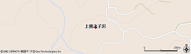 秋田県由利本荘市矢島町荒沢上熊之子沢周辺の地図