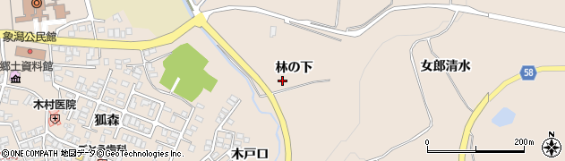 秋田県にかほ市象潟町林の下周辺の地図