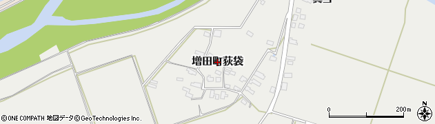 秋田県横手市増田町荻袋周辺の地図