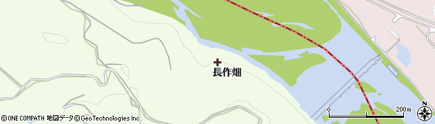 秋田県湯沢市岩崎長作畑周辺の地図