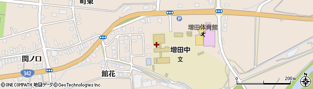 秋田県横手市増田町増田若松周辺の地図