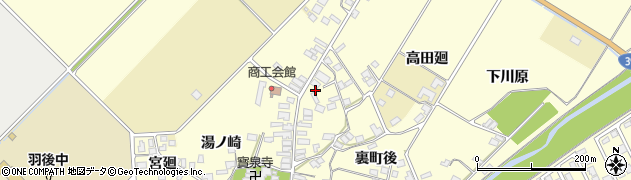 秋田県羽後町（雄勝郡）西馬音内（福田）周辺の地図