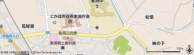 秋田県にかほ市象潟町（屋敷田）周辺の地図