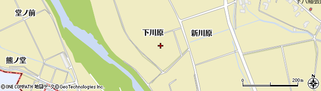秋田県湯沢市八幡（下川原）周辺の地図