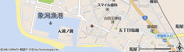 秋田県にかほ市象潟町入湖ノ澗55周辺の地図