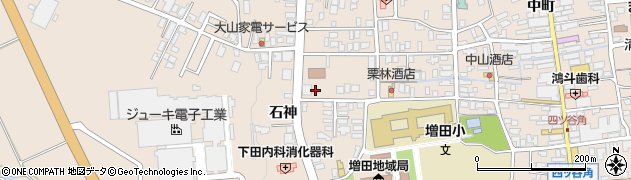 秋田県横手市増田町増田石神周辺の地図