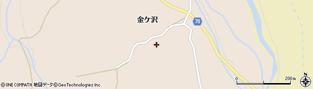 秋田県由利本荘市矢島町元町（上金ケ沢）周辺の地図