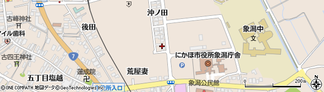 秋田県にかほ市象潟町荒屋妻51周辺の地図