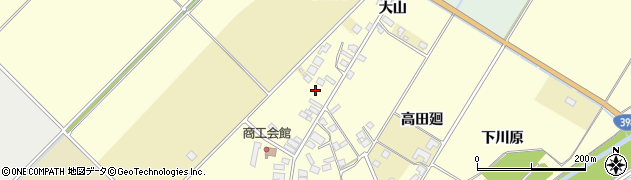 秋田県羽後町（雄勝郡）西馬音内（大山）周辺の地図