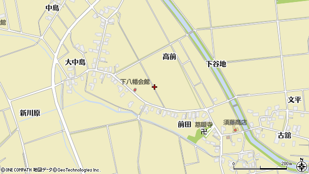 〒012-0008 秋田県湯沢市高前の地図